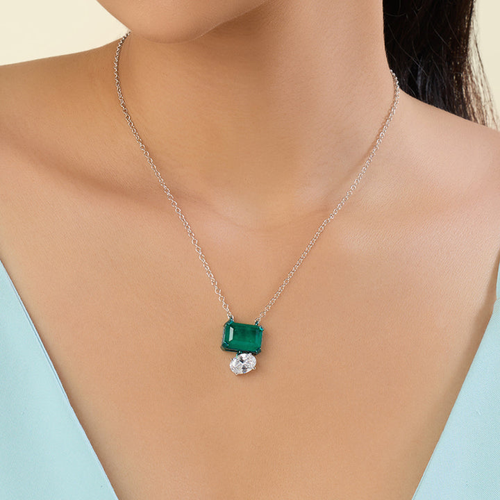 Lunara Emerald Pendant Necklace