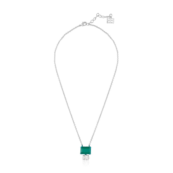 Lunara Emerald Pendant Necklace