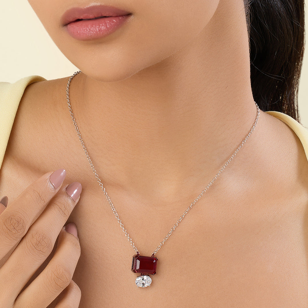 Marquise Ruby Pendant Necklace