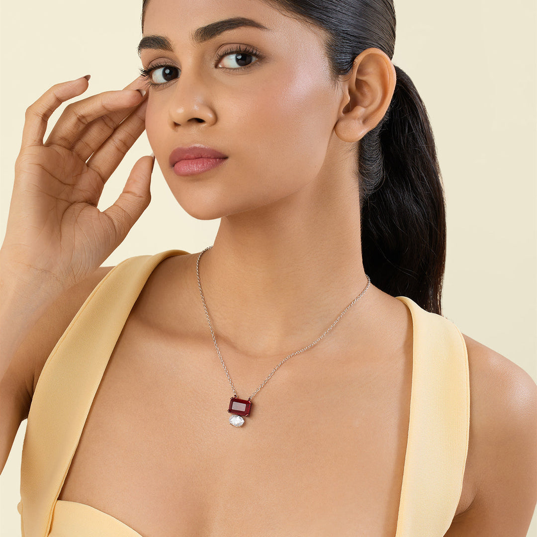 Marquise Ruby Pendant Necklace