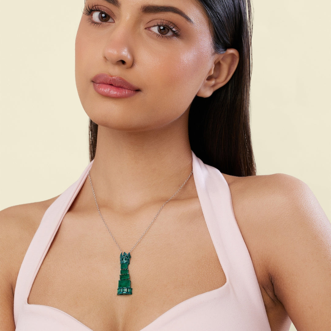 Estelle Emerald Pendant Necklace