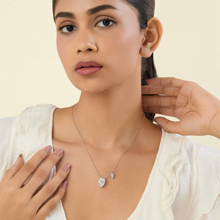 Camellia Opaline Pendant Necklace