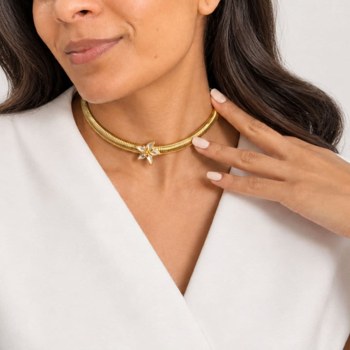Stari Mirror Choker Necklace