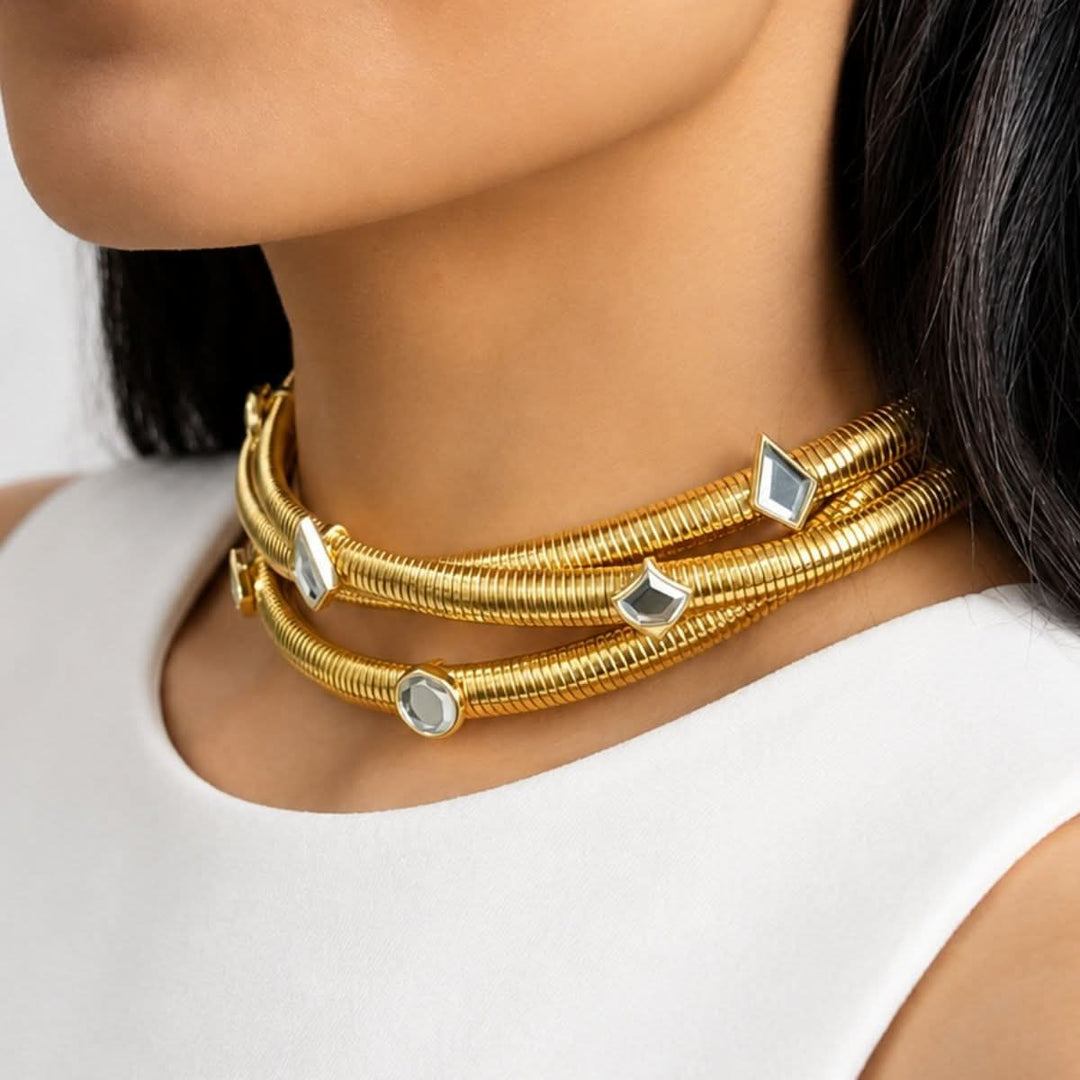 Geo Statement Mirror Choker