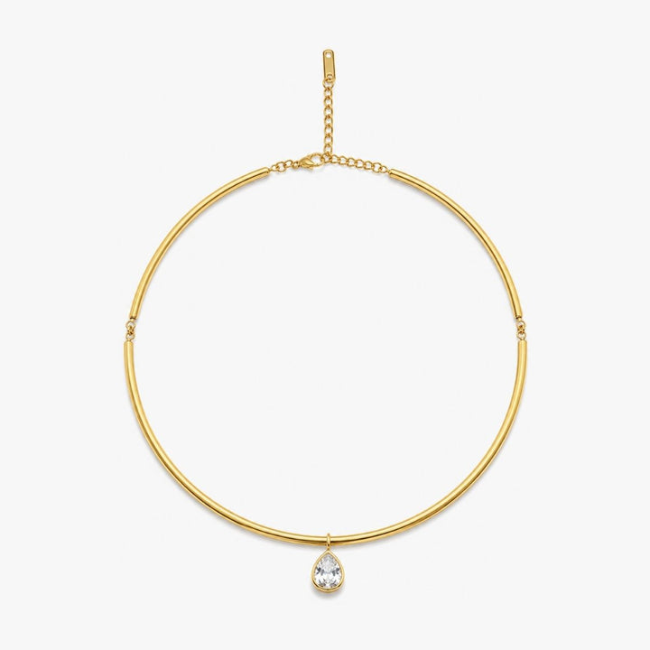 Solitaire Charm Collar Necklace