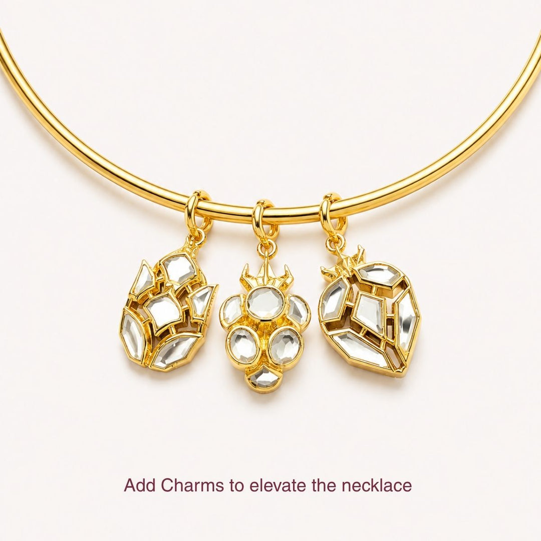 Solitaire Charm Collar Necklace