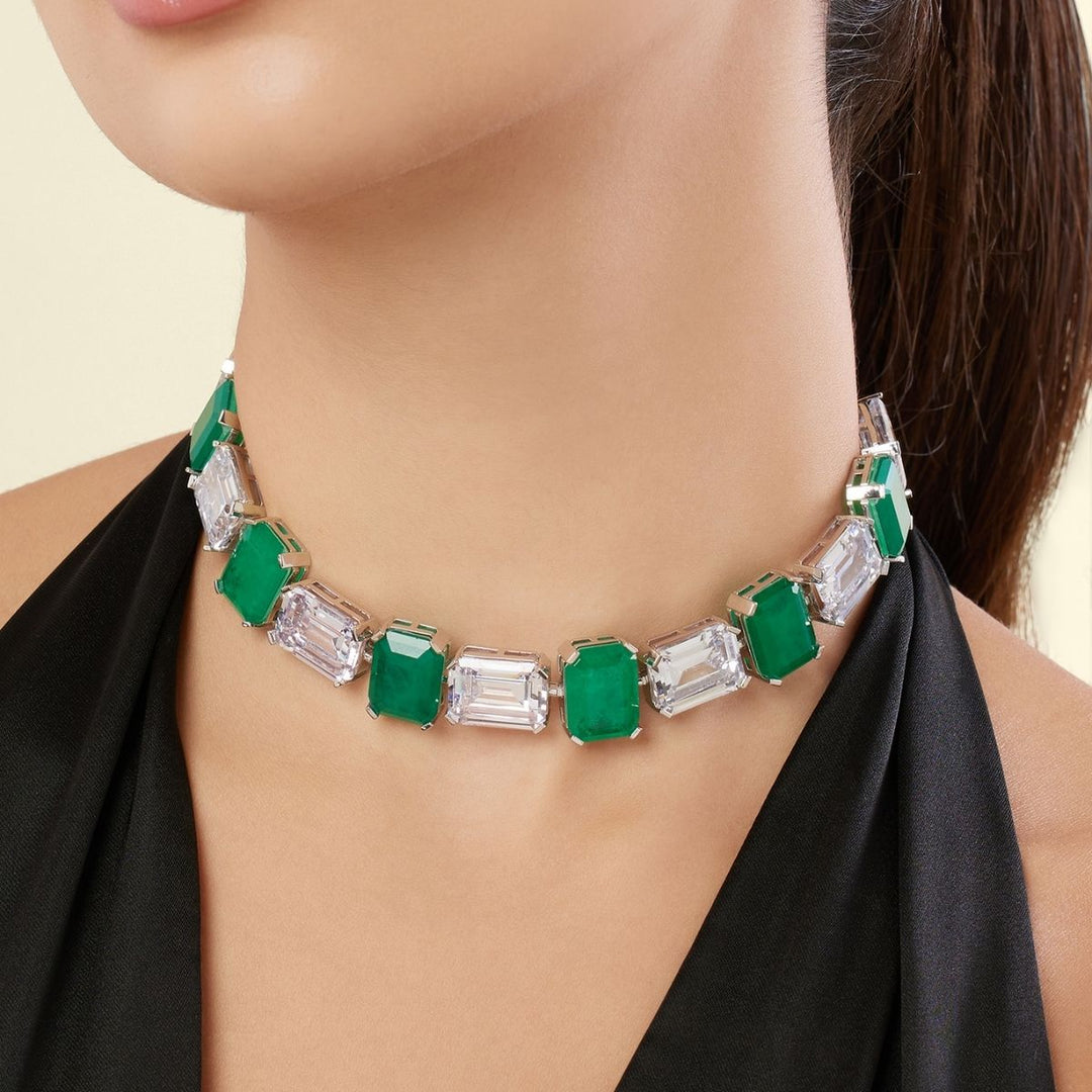 Emeraldine Botox Choker Necklace