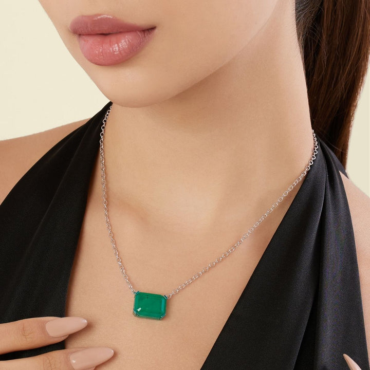 Emerald Botox Pendant Necklace