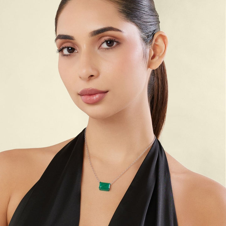 Emerald Botox Pendant Necklace