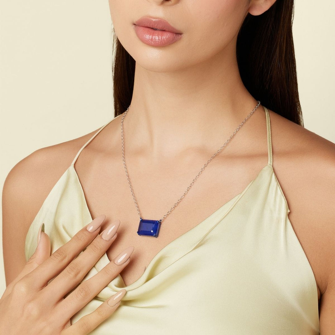 Sapphire Botox Pendant Necklace