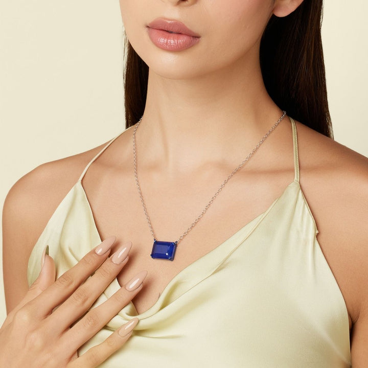 Sapphire Botox Pendant Necklace