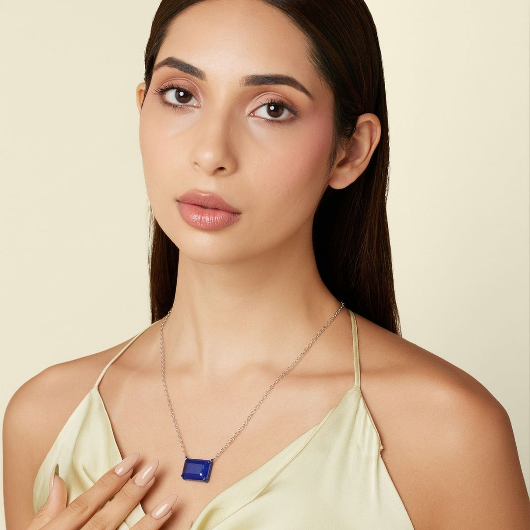 Sapphire Botox Pendant Necklace
