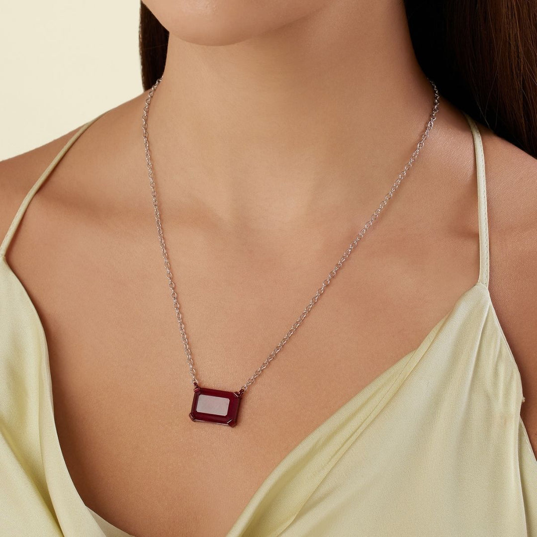 Ruby Botox Pendant Necklace