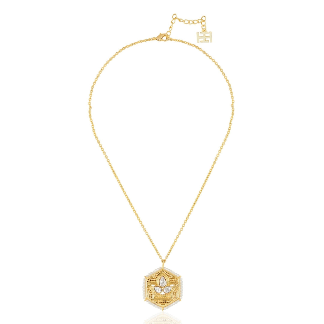 Polki Royal Seal Pendant Necklace