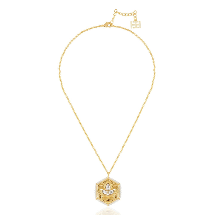 Polki Royal Seal Pendant Necklace
