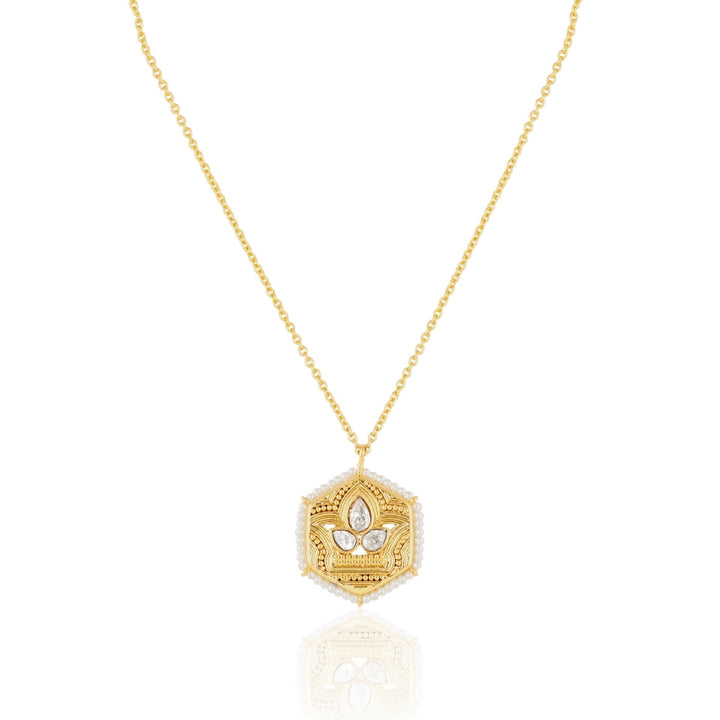 Polki Royal Seal Pendant Necklace