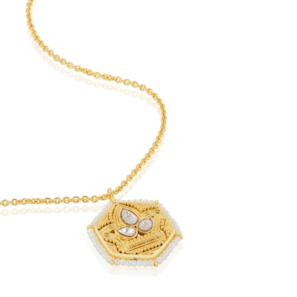 Polki Royal Seal Pendant Necklace
