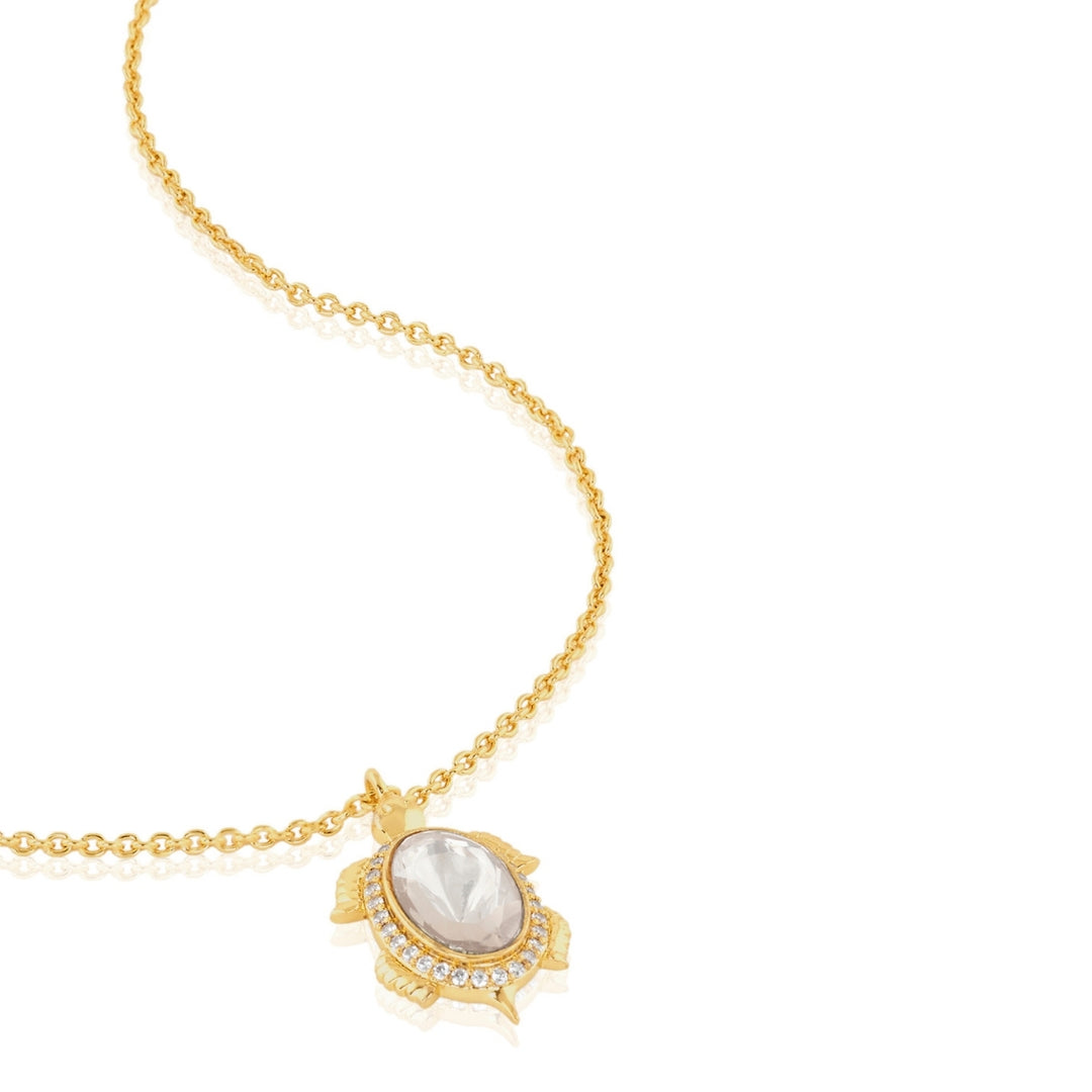 Polki Enchanted Tortoise Treasure Pedant Necklace