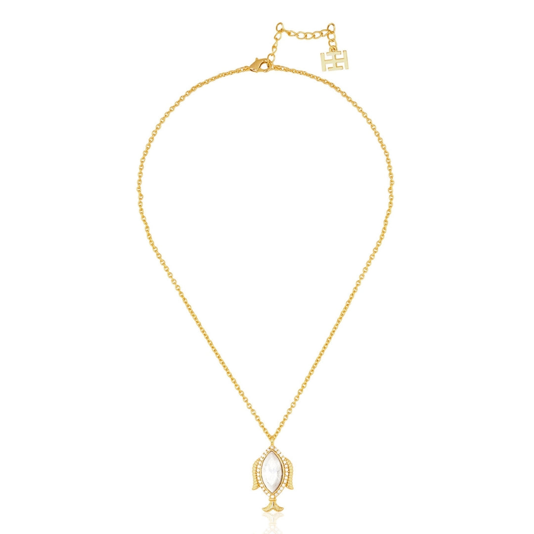 Polki Regal Pisces Pendant Necklace