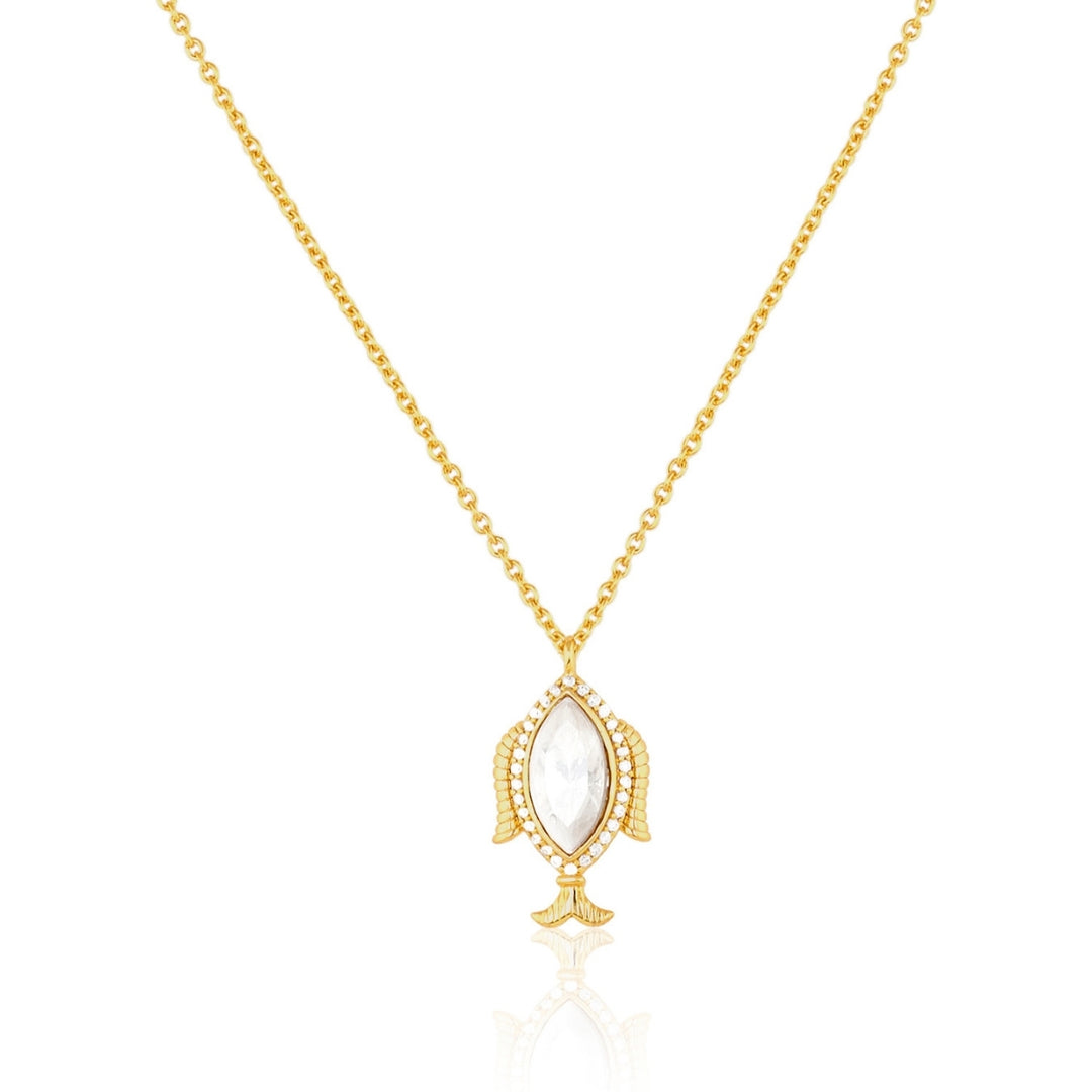 Polki Regal Pisces Pendant Necklace