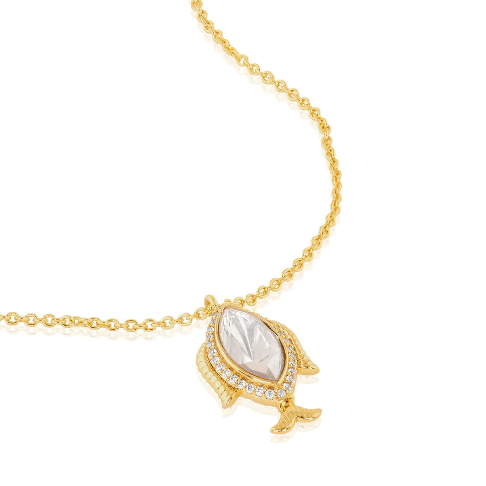 Polki Regal Pisces Pendant Necklace