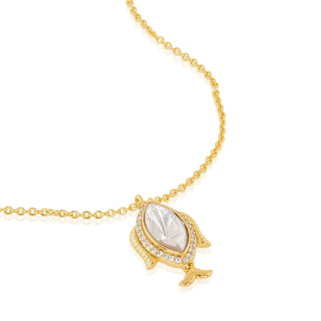 Polki Regal Pisces Pendant Necklace