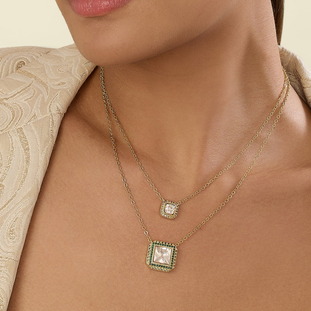 Polki Double Reign Layered Necklace
