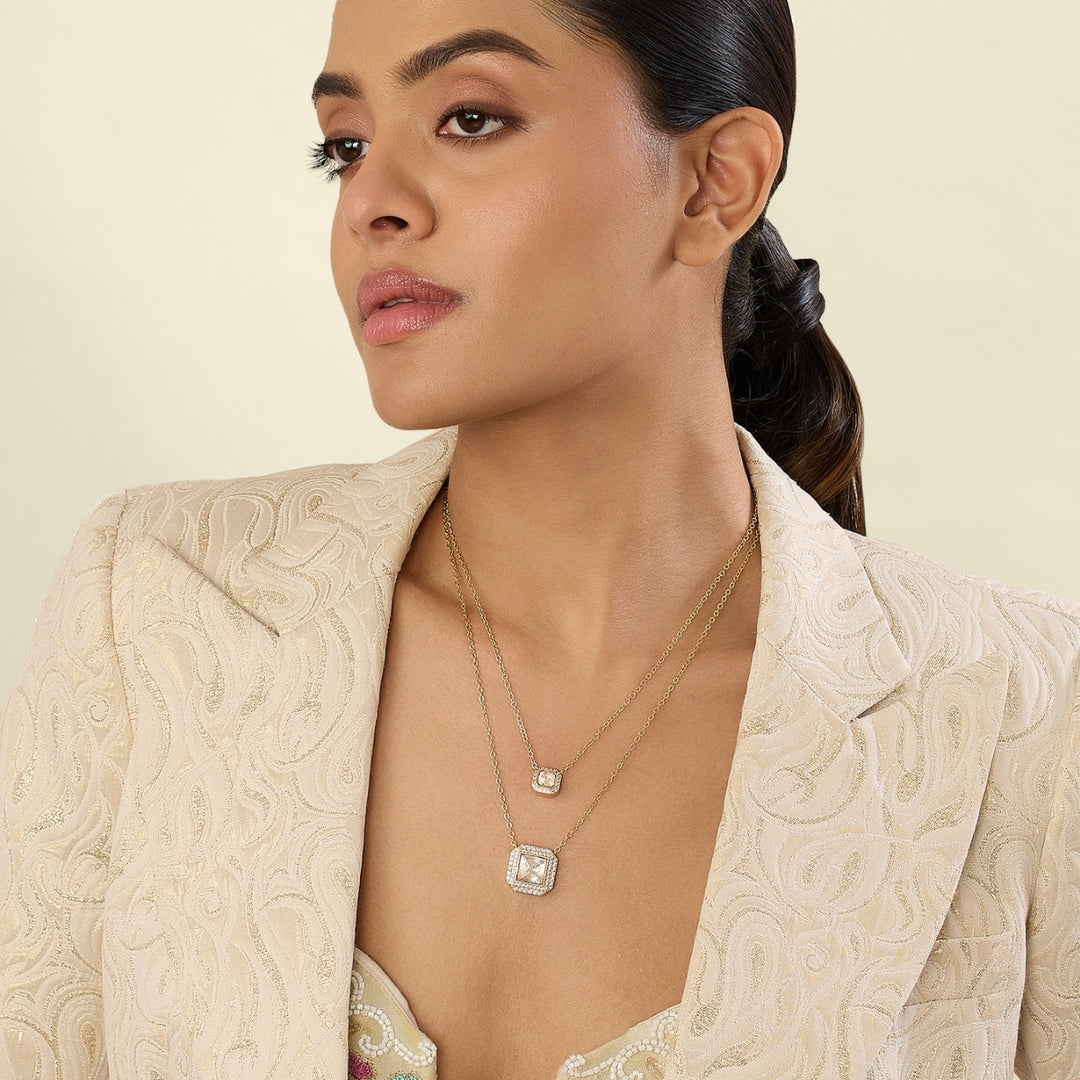 Polki Double Reign Layered Necklace