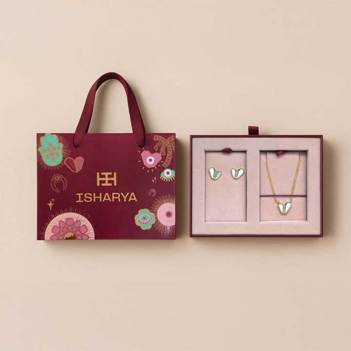 Deco Glow Earrings & Necklace Set