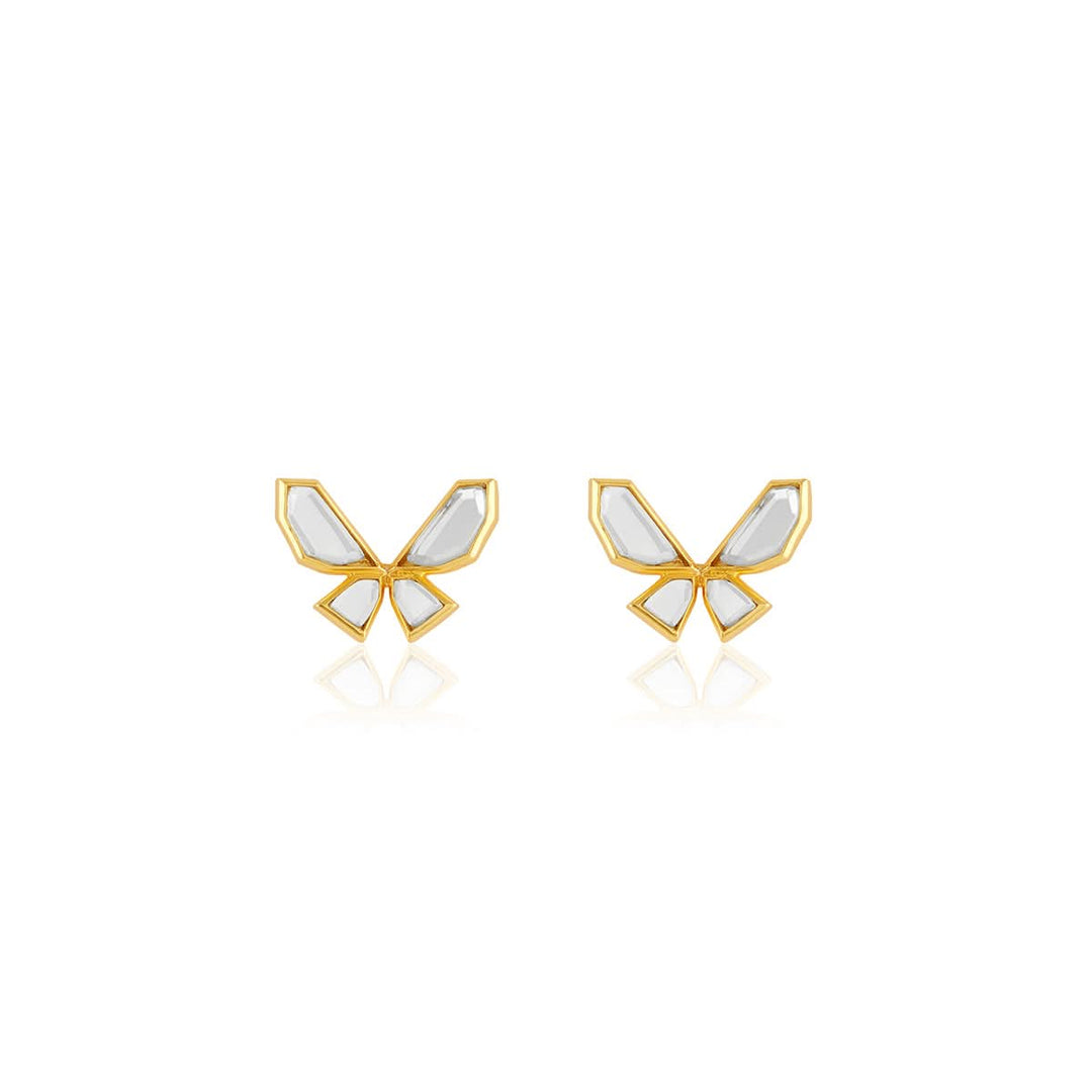 Golden Butterfly Earrings Necklace Set