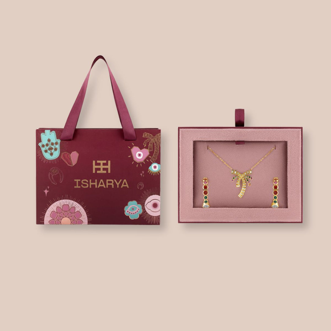 Palm Groove Necklace Set