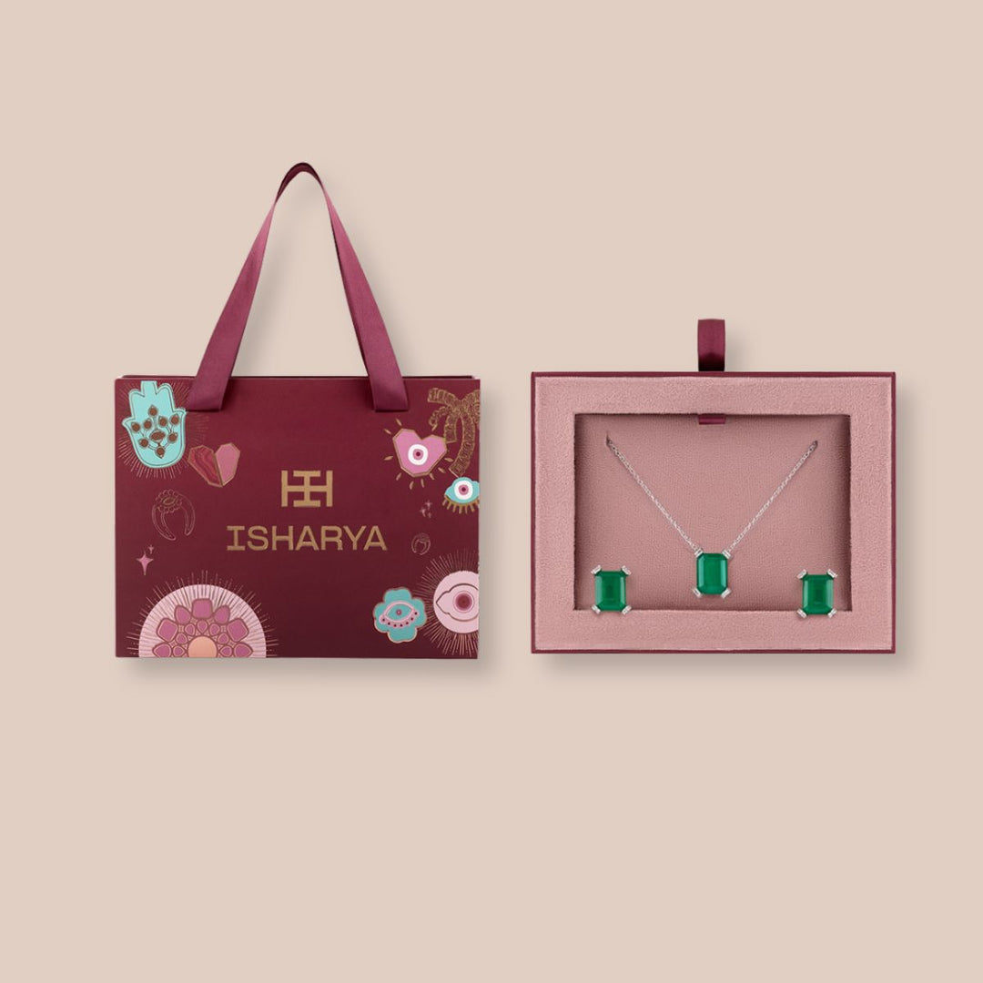 Reverie Emerald Necklace Set