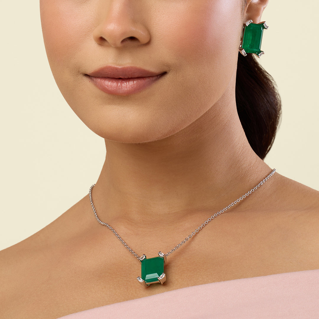 Reverie Emerald Necklace Set