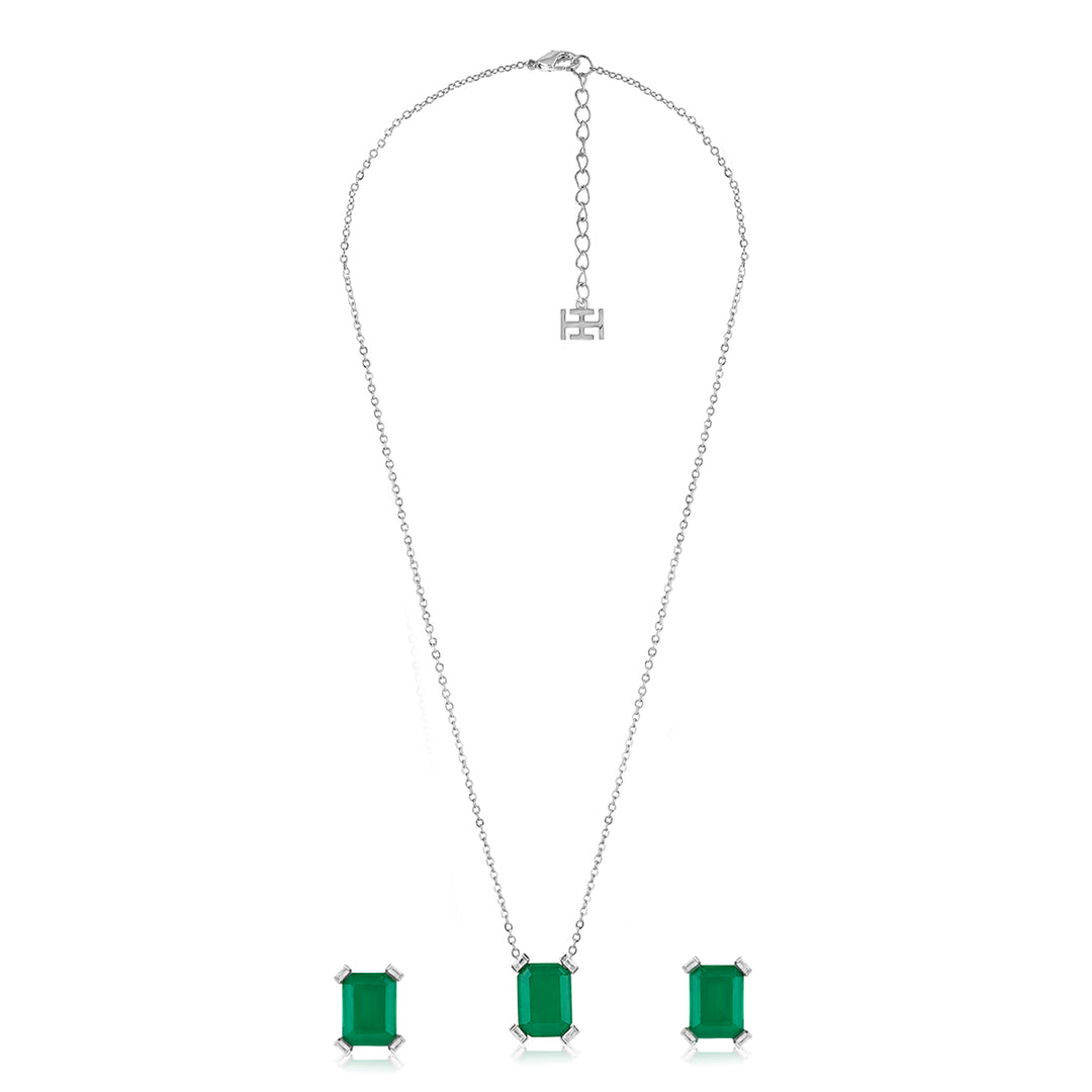 Reverie Emerald Necklace Set