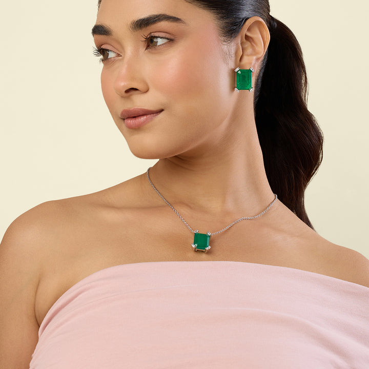 Reverie Emerald Necklace Set