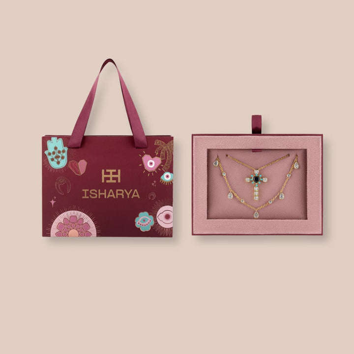 Cross Layers Necklace Set