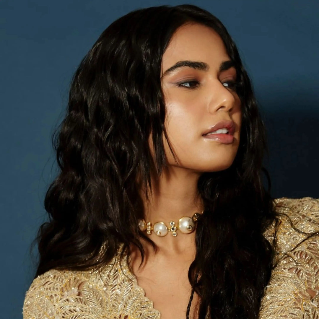 Nazm Pearl & CZ Choker