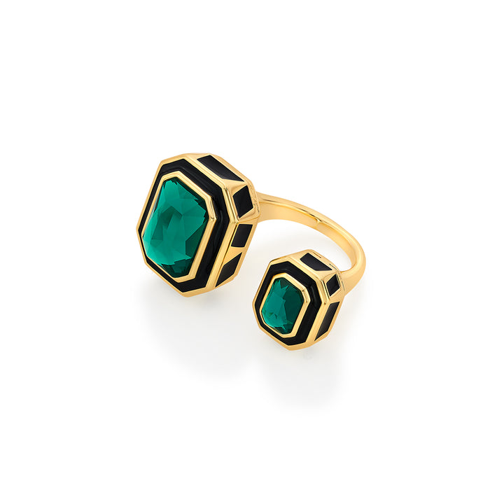 B-dazzle Dual Crystal Open Ring