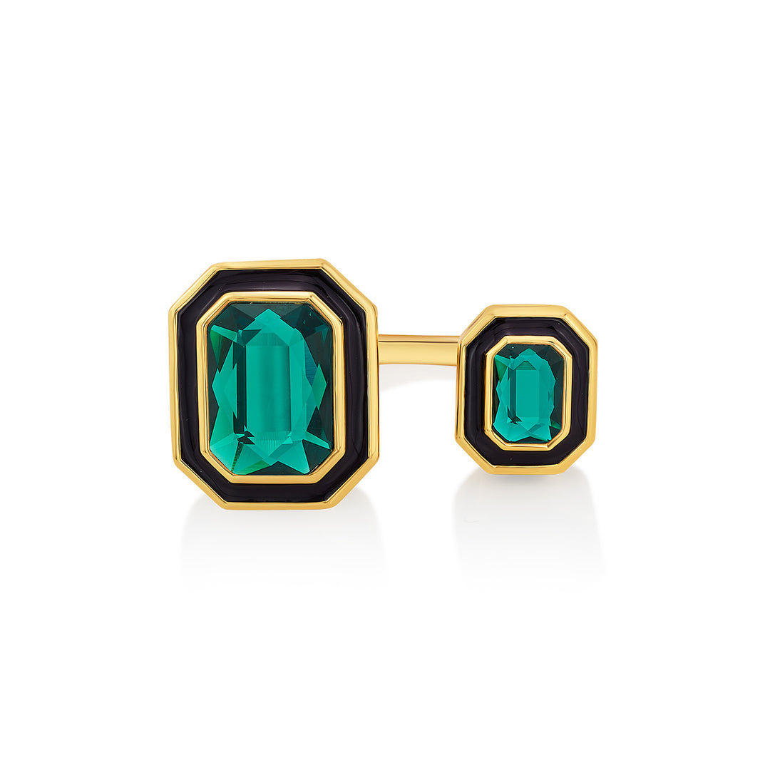 B-dazzle Dual Crystal Open Ring