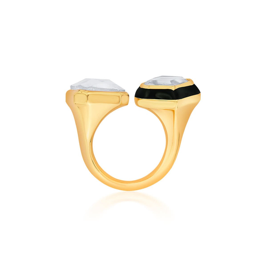 Amina Open Mirror Ring