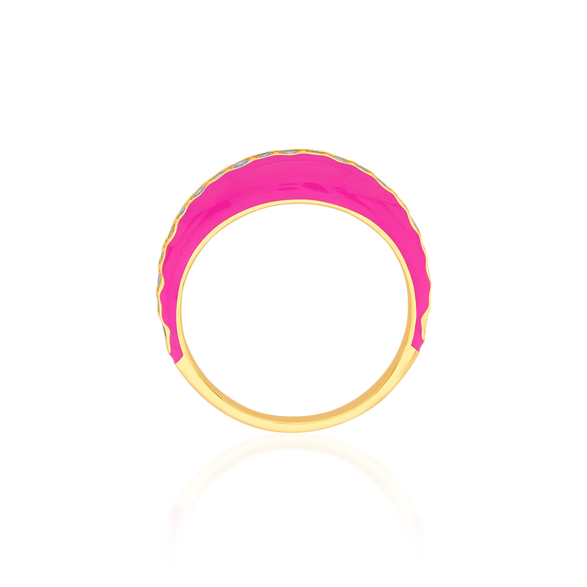 Rani Pink Sparkle Ring - Isharya | Modern Indian Jewelry