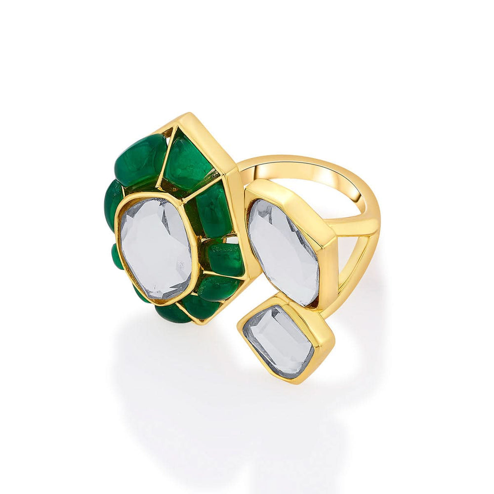 Gurleen Gambhir Fiesta Hydro Emerald Open Ring