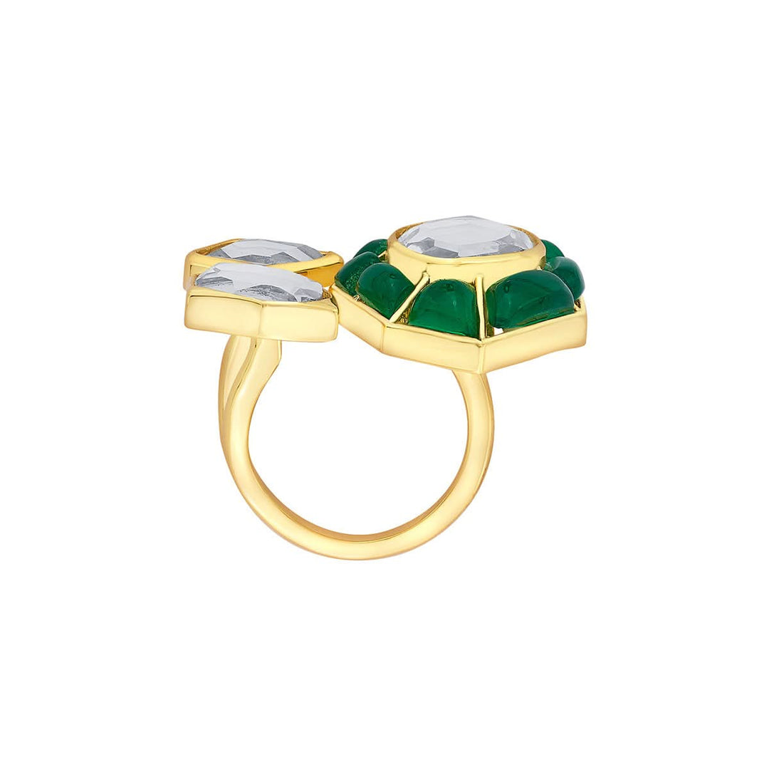 Gurleen Gambhir Fiesta Hydro Emerald Open Ring