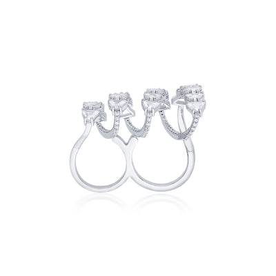 Kyoto 925 Silver Knuckle Ring - Isharya | Modern Indian Jewelry