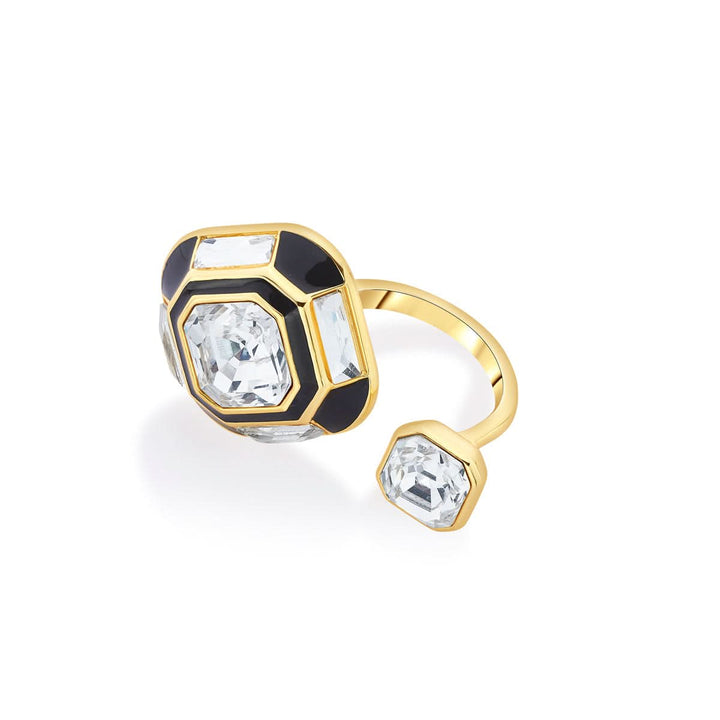 Nora Fatehi Optic Double Crystal Ring