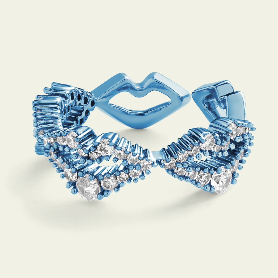 Blue Lips Ring 