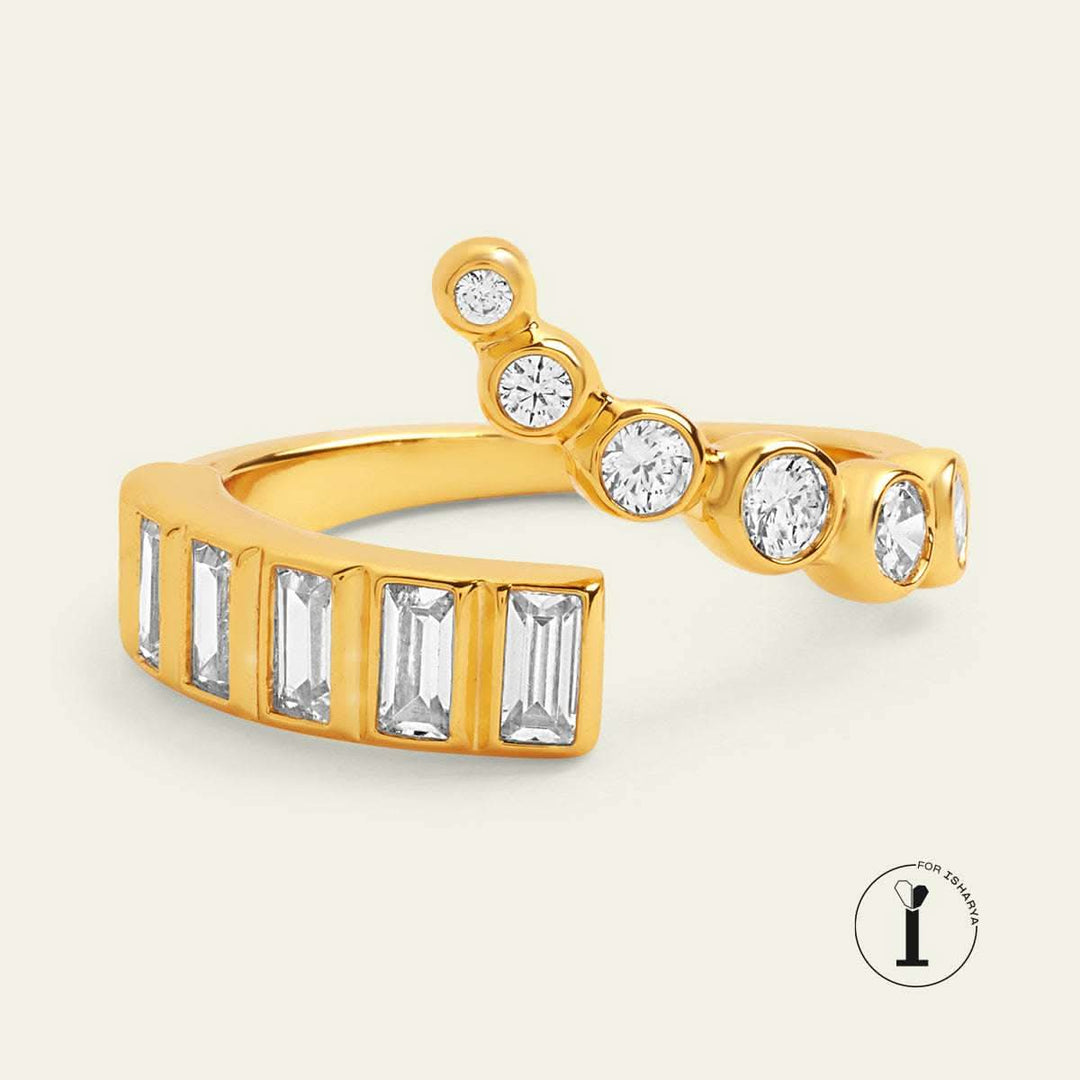 Sonakshi Sinha Abstract Stackable Open Ring