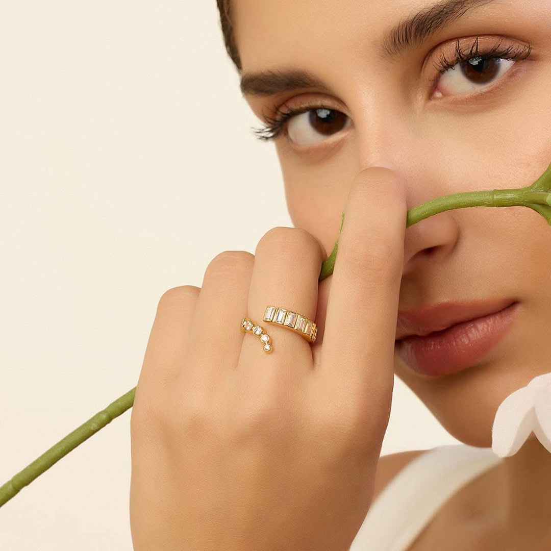 Sonakshi Sinha Abstract Stackable Open Ring