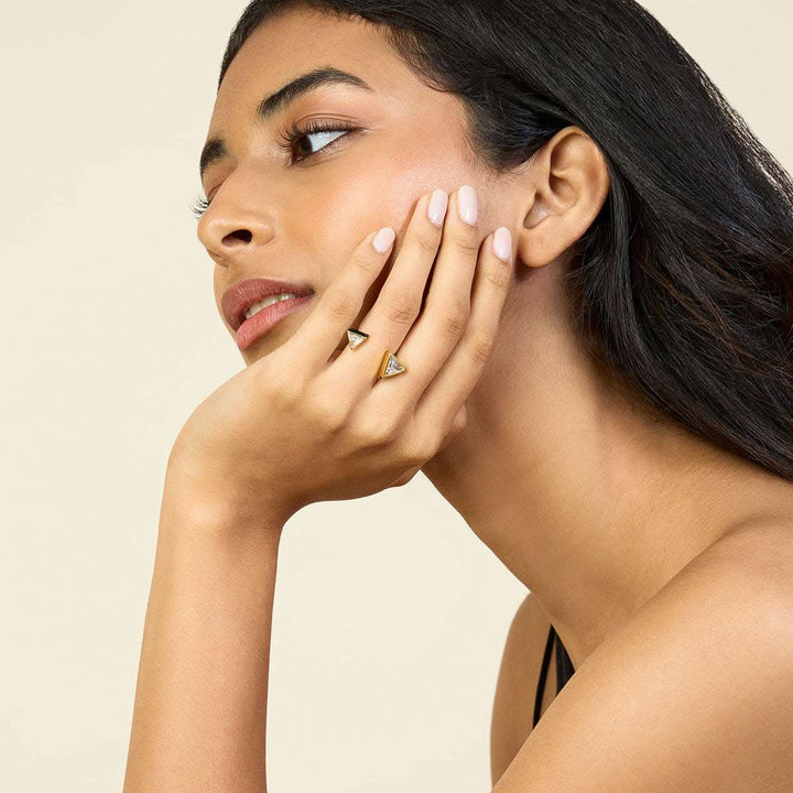 Black Triangles Open Ring