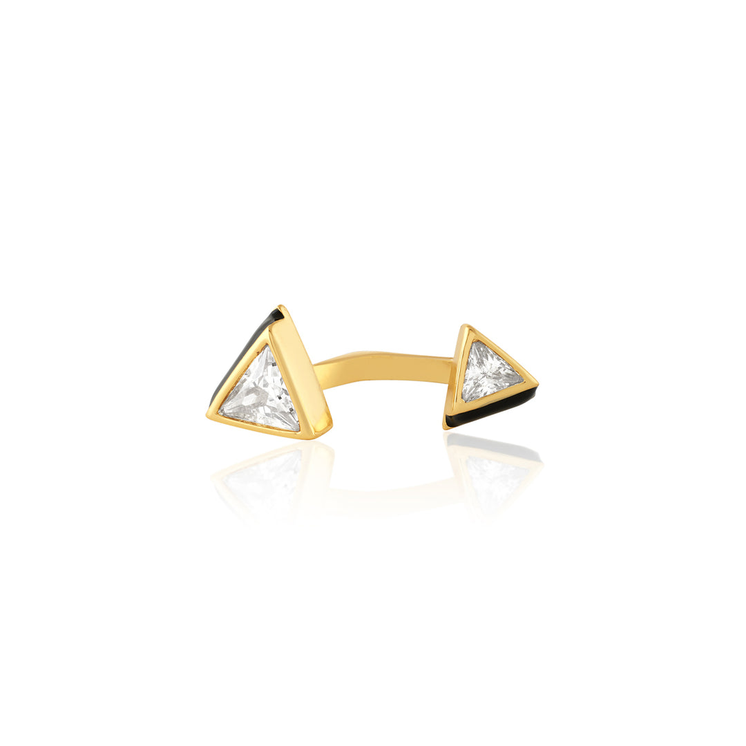 Black Triangles Open Ring